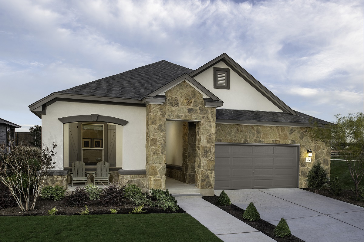 KB model home in Kyle, TX